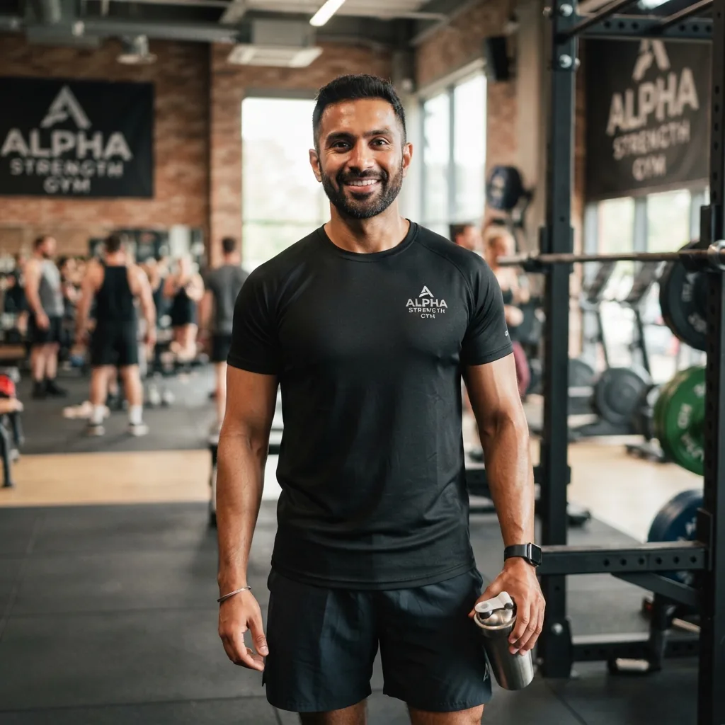 Gym owner standing on the gym floor
